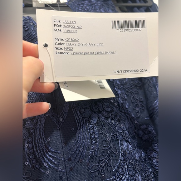 JADE COUTURE BNWT NAVY MOTHER OF BRIDE/WEDDING GUEST/EVENT DRESS STYLE#K218062 - Picture 5 of 8